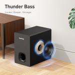 Karaoke Soundbar with Subwoofer and Wireless Mics