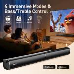 Karaoke Soundbar with Subwoofer and Wireless Mics