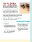 Machine Quilting Basics: Walking Foot & Free-Motion