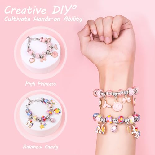 DIY Charm Bracelet Kit for Girls - 120 Pcs