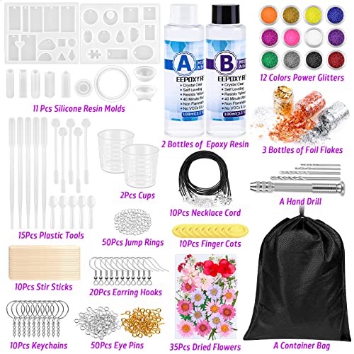 219-Piece Beginners Resin Mold and Supplies Kit