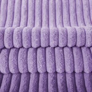 Violet Purple Velvet Striped Throw Pillows, 2 Pack