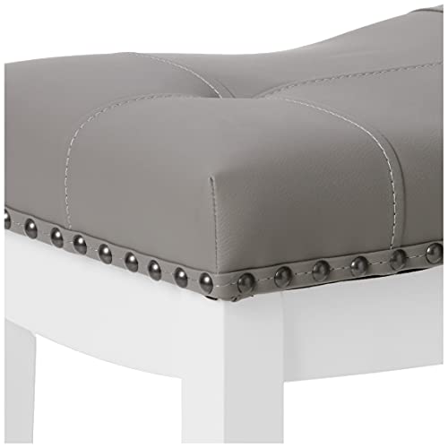 White/Grey Angel Line Bar Stools, Set of 2