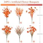 24 Bundles Autumn Lavender & Violet Fake Flowers