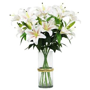 60CM Long Artificial Tiger Lily Flowers - 4PCS