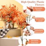 24 Bundles Autumn Lavender & Violet Fake Flowers