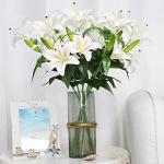 60CM Long Artificial Tiger Lily Flowers - 4PCS