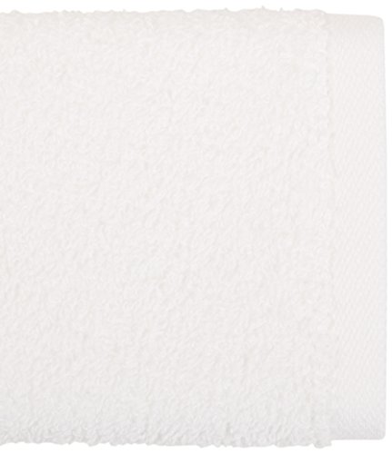 Amazon Basics Fast Drying, Extra Absorbent, Terry Cotton Washcloths - Pack of 60, White, 12 x 12-Inch