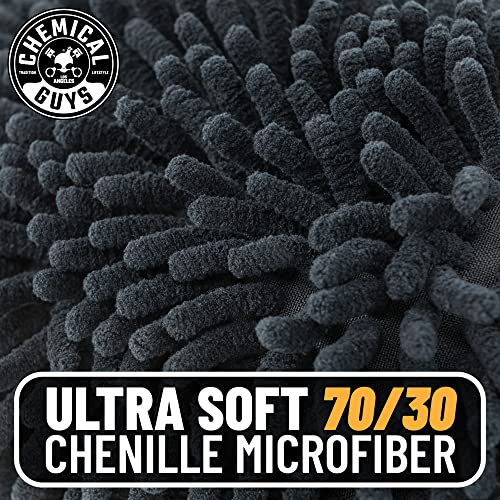 Chemical Guys MIC498 Black Microfiber Wash Mitt, 1 Pack
