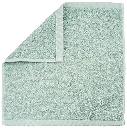 Amazon Basics Fast Drying, Extra Absorbent, Terry Cotton Washcloths, Pack of 24, Seafoam Green, Ice Blue, White, 12" x 12"