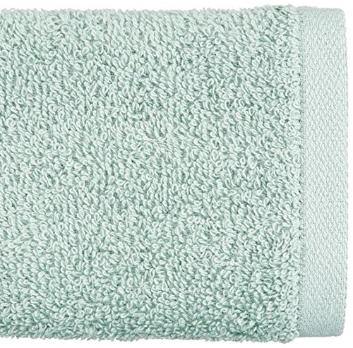 Amazon Basics Fast Drying, Extra Absorbent, Terry Cotton Washcloths, Pack of 24, Seafoam Green, Ice Blue, White, 12" x 12"