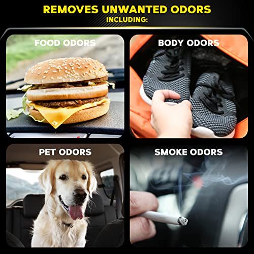 Meguiar's Whole Car Air Refresher, Odor Eliminator Spray Eliminates Strong Vehicle Odors, Black Chrome Scent – 2 Oz Spray Bottle