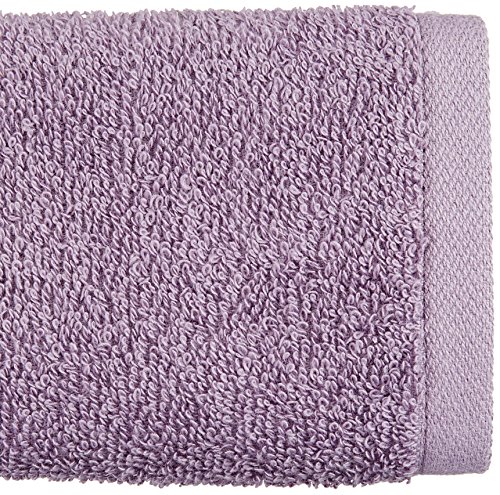 Amazon Basics Fast Drying, Extra Absorbent, Terry Cotton Washcloth, Pack of 24, Petal Pink, Lavender, White, 12" x 12"