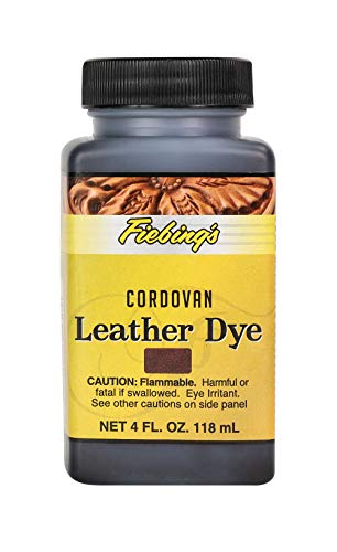 Fiebing's Leather Dye - Alcohol Based Permanent Leather Dye - 4 oz - Cordovan