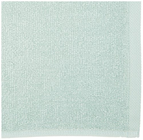 Amazon Basics Fast Drying, Extra Absorbent, Terry Cotton Washcloths - Pack of 24, Seafoam Green, 12 x 12-Inch