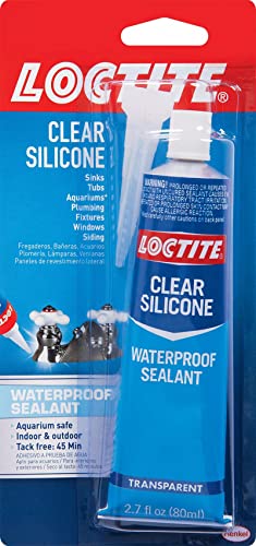Loctite Clear Silicone Clear Clear and colorless Waterproof Sealant, 2.7 fl oz, 1, Tube