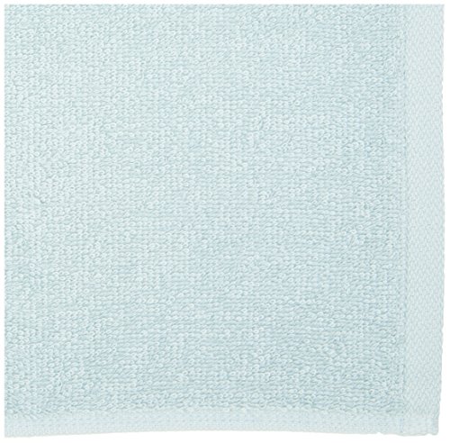 Amazon Basics Fast Drying, Extra Absorbent, Terry Cotton Washcloths - Pack of 24, Ice Blue, 12 x 12-Inch