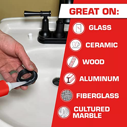 Loctite Clear Silicone Clear Clear and colorless Waterproof Sealant, 2.7 fl oz, 1, Tube