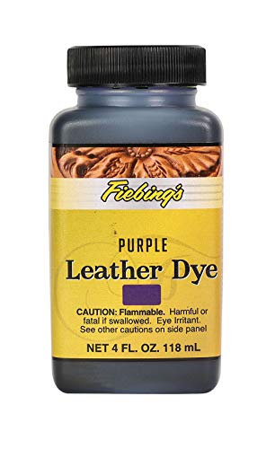 Fiebing's Leather Dye 4oz Purple - alcohol based penetrating & permanent leather dye
