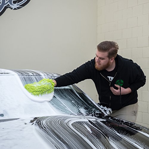 Chemical Guys MIC_493 Chenille Microfiber Premium Scratch-Free Wash Mitt, Lime Green