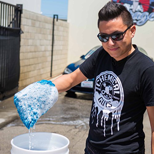 Chemical Guys MIC497 Blue Microfiber Wash Mitt, 1 Pack