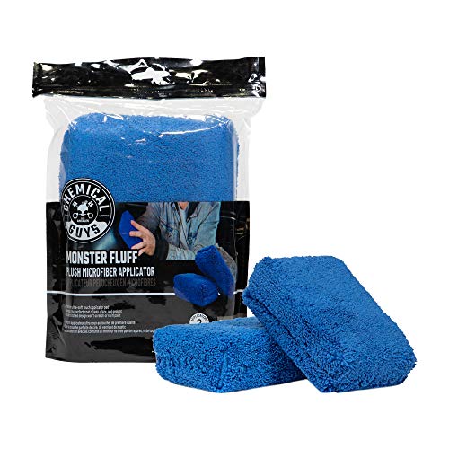 Chemical Guys Monster Fluff Exterior Premium Microfiber Applicator, Blue (Pack of 2) (MIC29602)