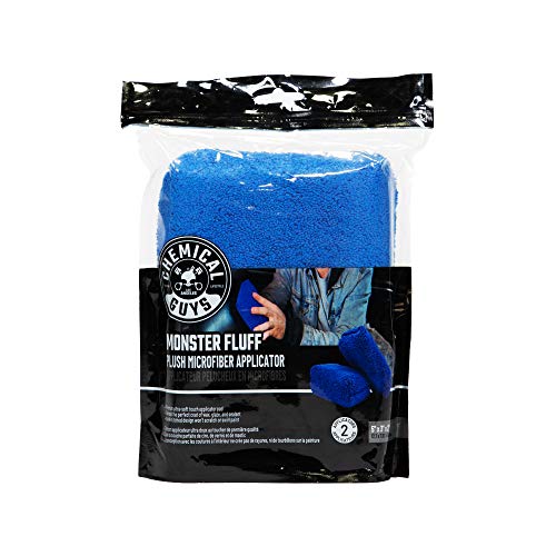 Chemical Guys Monster Fluff Exterior Premium Microfiber Applicator, Blue (Pack of 2) (MIC29602)