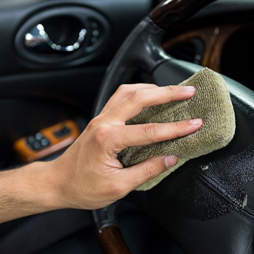 Chemical Guys MIC29402 Workhorse Tan Premium Grade Microfiber Applicator, Leather & Vinyl Seats (Pack of 2)