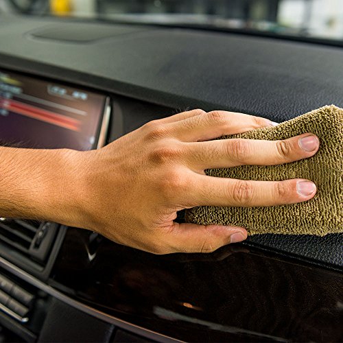 Chemical Guys MIC29402 Workhorse Tan Premium Grade Microfiber Applicator, Leather & Vinyl Seats (Pack of 2)