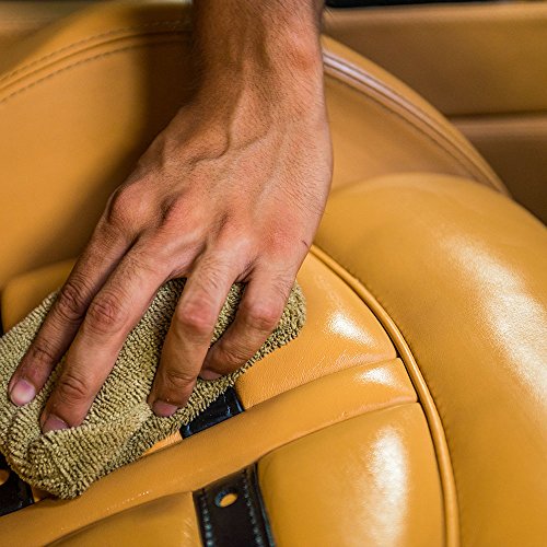 Chemical Guys MIC29402 Workhorse Tan Premium Grade Microfiber Applicator, Leather & Vinyl Seats (Pack of 2)