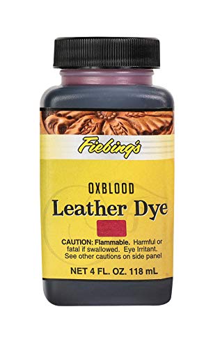 Fiebing's Leather Dye - Alcohol Based Permanent Leather Dye - 4 oz - Oxblood