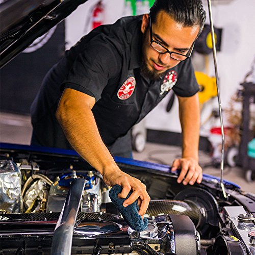 Chemical Guys MIC29302 Workhorse Black Premium Grade Microfiber Applicator, Rubber/Plastic/Vinyl (Pack of 2)