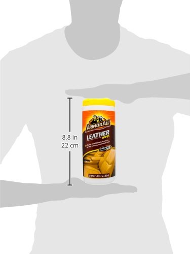 Armor All 10881 Interior Cleaner Car Leather Wipes by , For Cleaning Cars, Trucks and Motorcycles, 20 Count