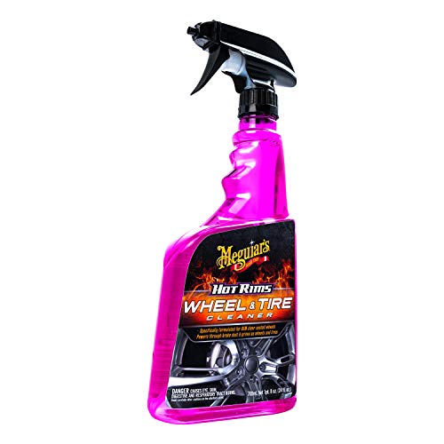 Meguiar's Hot Rims Wheel & Tire Cleaner, Powers Through Brake Dust & Grime - 24 Oz Spray Bottle