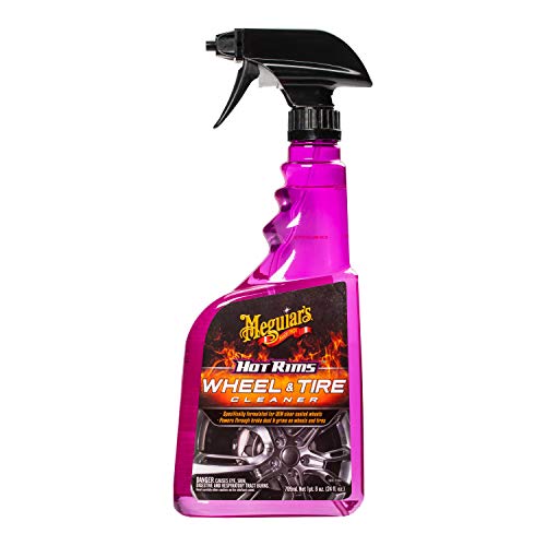 Meguiar's Hot Rims Wheel & Tire Cleaner, Powers Through Brake Dust & Grime - 24 Oz Spray Bottle