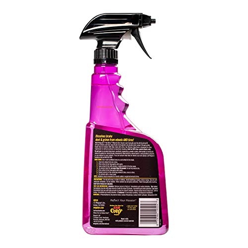 Meguiar's Hot Rims Wheel & Tire Cleaner, Powers Through Brake Dust & Grime - 24 Oz Spray Bottle