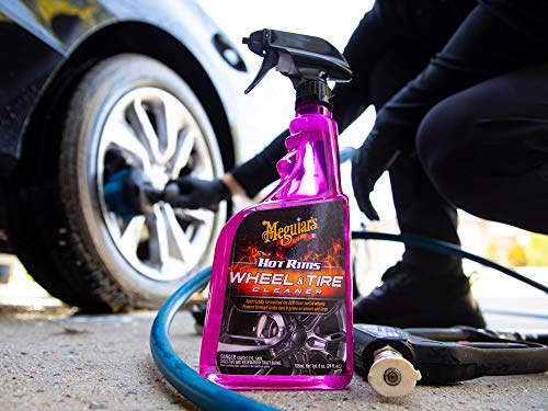 Meguiar's Hot Rims Wheel & Tire Cleaner, Powers Through Brake Dust & Grime - 24 Oz Spray Bottle