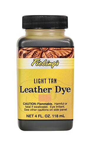 Fiebing's Leather Dye 4oz Light Tan- alcohol based penetrating & permanent leather dye