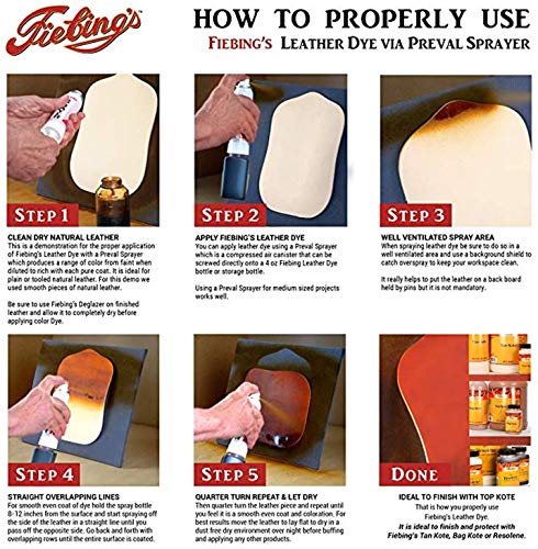 Fiebing's Leather Dye - Alcohol Based Permanent Leather Dye - 4 oz - Black