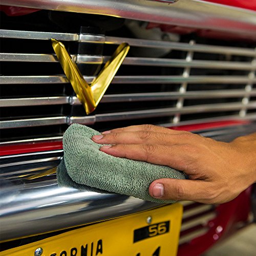 Chemical Guys MIC29502 Workhorse Gray Premium Grade Microfiber Applicator, Metal (Pack of 2)