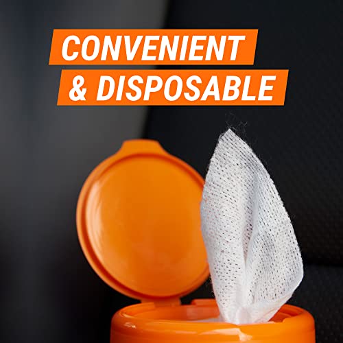 Armor All Car Interior Cleaner Leather Wipes - Cleaning for Cars & Truck & Motorcycle, 20 Count (Pack of 6), 10881