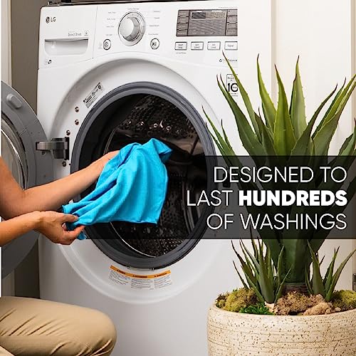 Microfiber Glass Cleaning Cloths - 8 Pack | Lint Free - Streak Free | Quickly and Easily Clean Windows & Mirrors Without Chemicals