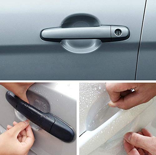 (4) Universal Clear Side Door Handles Paint Scratches Protective Film Vinyl