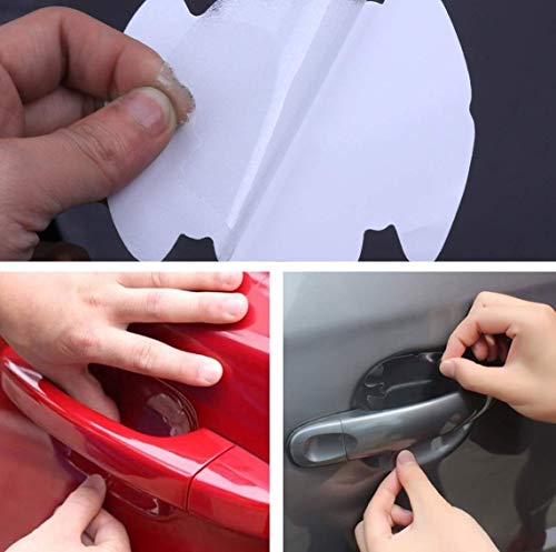 (4) Universal Clear Side Door Handles Paint Scratches Protective Film Vinyl