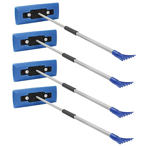 Snow Joe Illum-n-Broom 4-in-1 Snow Broom + Ice Scraper (4 Pack)