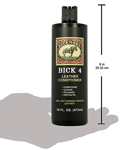 Bick 4 Leather Conditioner and Leather Cleaner 16 oz - Will Not Darken Leather - for Automotive Interiors, Colored and Natural Leather Apparel, Furniture, Jackets, Shoes, Bags & All Other Accessories