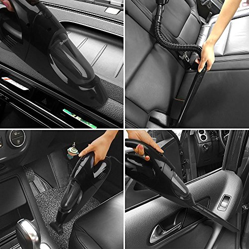 Onshowy Car Vacuum Cleaner, Black12V,80W 3 in 1 Multifunctional Cyclonic Dry Auto Vacuum Cleaner Handheld Vacuum Cleaner Dust Buster Hand Vacuum with 13.2-Foot (4M) Power Cord