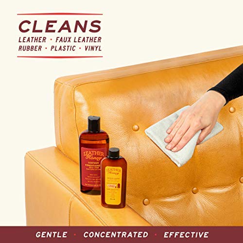 Leather Cleaner by Leather Honey: The Best Leather Cleaner for Vinyl and Leather Apparel, Furniture, Auto Interior, Shoes and Accessories. Concentrated Formula Makes 32