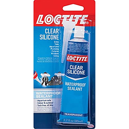Loctite Clear Silicone Waterproof Sealant 2.7-Ounce Tube (908570)