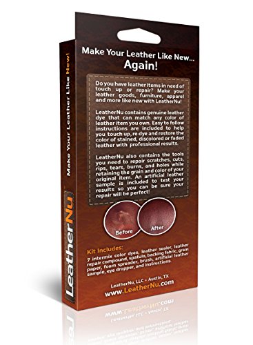 LeatherNu Complete Leather Color Restoration & Repair Kit